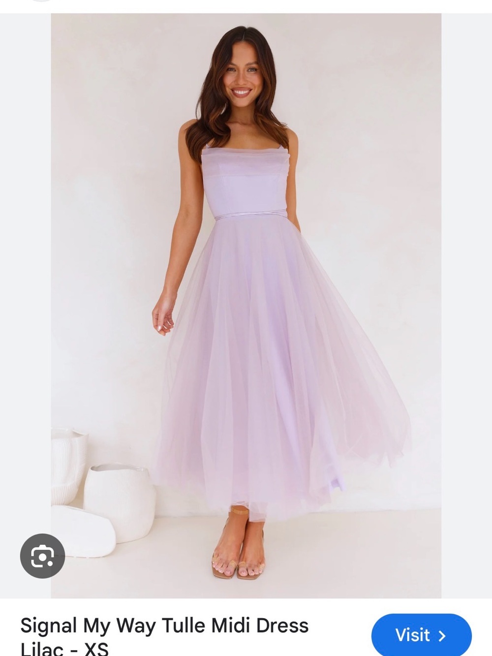Hello Molly Lilac Tulle Midi Dress